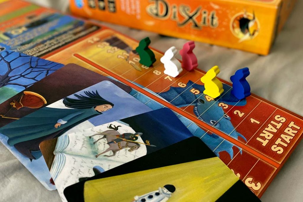 Dixit Board Game Cards and Game Board