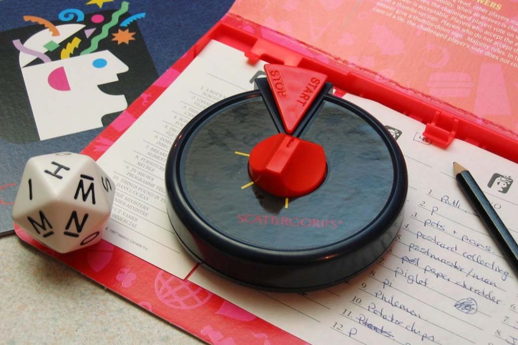 Scattergories Board Game