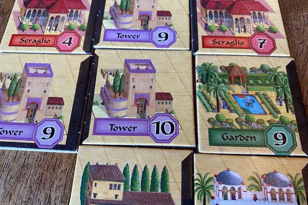 Alhambra Board Game Building Tiles