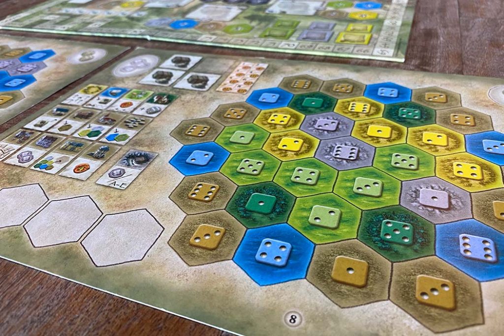 Castles of Burgundy Board Game Player Tableau