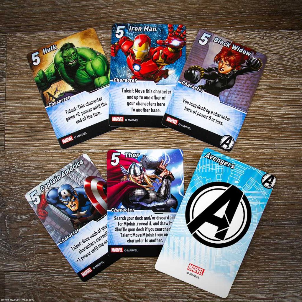 Marvel Smash Up The Avengers Cards